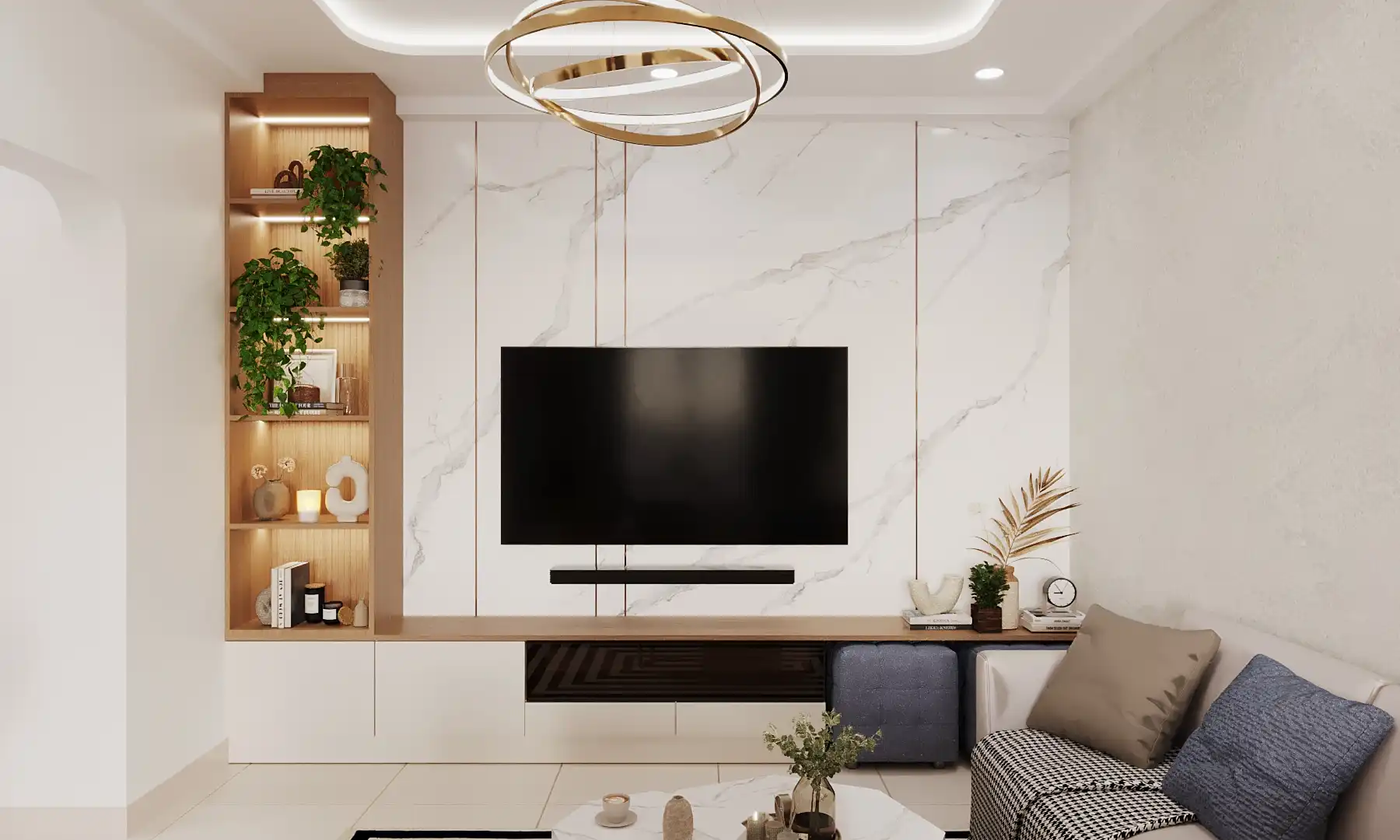 Luxury TV Unit Interior