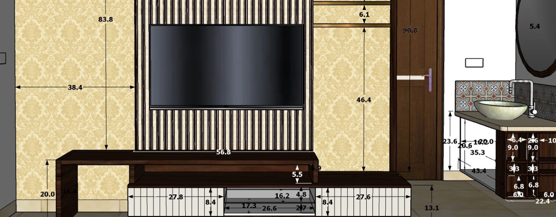 TV Unit 3D Design